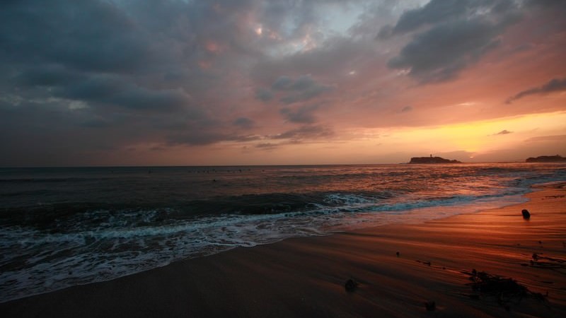 夕焼けの江ノ島